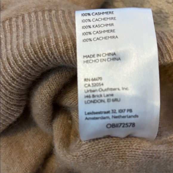 Anthropologie Pilcro Ayani Cashmere Sweater set - Chocolate brown, Pink, and Tan - Picture 9 of 15